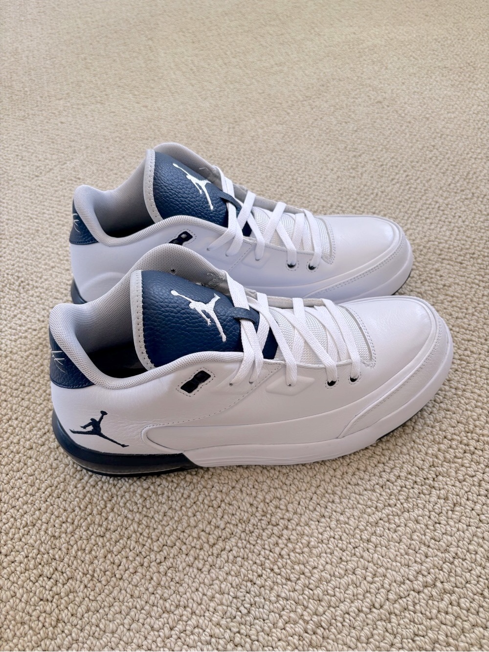New Nike Jordan Flight Origin 3 White/Blue Basketball Shoes